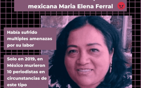 Fotogrfía de periodista mexicana maria elena ferral