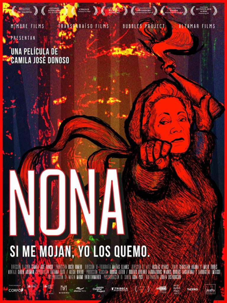 Póster de Nona, si me mojan, yo los quemo, una película de Camila José Donoso